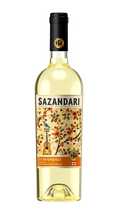 Вино Sazandari, Tsinandali белое сухое 12% 0,75л