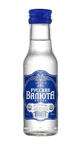 Водка Русская Валюта, Платинум 40% 0,1л