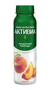 Биойогурт питьевой Активиа Персик 260г