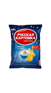 Чипсы Русская картошка Сметана и укроп 80г