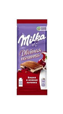 Шоколад Milka Двойная нежная начинка и вишня 80г