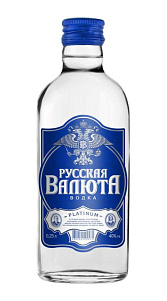 Водка Русская Валюта, Платинум 40% 0,25л