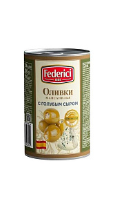 Оливки Federici мансанилья с голубым сыром 300г