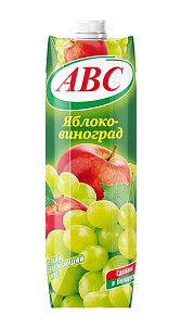 Напиток сокосодержащий АВС Яблоко-виноград 1л 