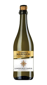 Вино игристое Ludovico Marchesi, Lambrusco Emilia белое полусладкое 8% 0,75л