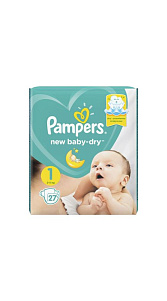 Подгузники Pampers New Baby dry №1 2-5кг 27шт
