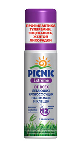 Спрей Picnic Extreme от летающих кровососущих насекомых и клещей 100мл