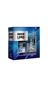 Подарочный набор Dock Land For Men Aqua Гель для бритья+Лосьон после бритья 350мл