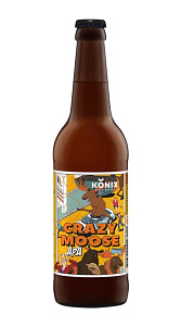 Пиво Konix Brewery Сумасшедший Лось АPА светлое нефильтрованное 5.5% 500мл