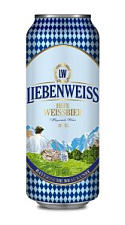 Пиво Liebenweiss Hefe Weissbier светлое нефильтрованное 5.5% 0.5л