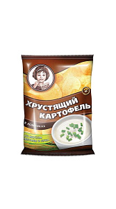 Чипсы картофельные Хрустящий картофель со вкусом сметаны и лука 70г