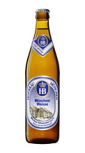 Пиво Hofbrau, Munchner Weisse, светлое нефильтрованное 5,1% 0,5л.