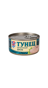 Тунец 5 морей натуральный филе 185г