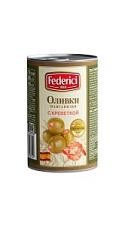 Оливки Federici мансанилья с креветкой 300г
