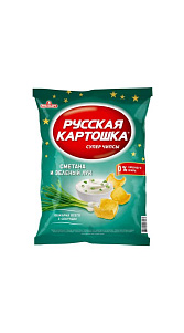 Чипсы Русская картошка Сметана и зеленый лук 80г