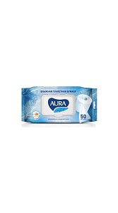 Бумага туалетная Aura Comfort влажная 50шт 