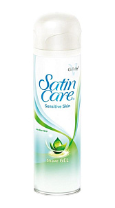 Гель для бритья Gillette Satin Care Sensitive Skin с Алоэ 200мл