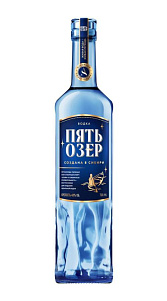 Водка Пять озер 40% 0.7л