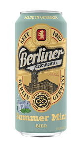 Пивной напиток Berliner Geschichte Летняя Мята светлый 2.5% 0.5л