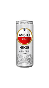 Пиво Amstel Fresh светлое пастеризованное 4,2% 0,33л