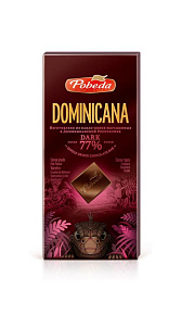 Шоколад горький Pobeda Dominicana 77% 100г