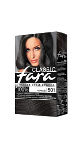 Краска для волос Fara Classic тон черный 50мл
